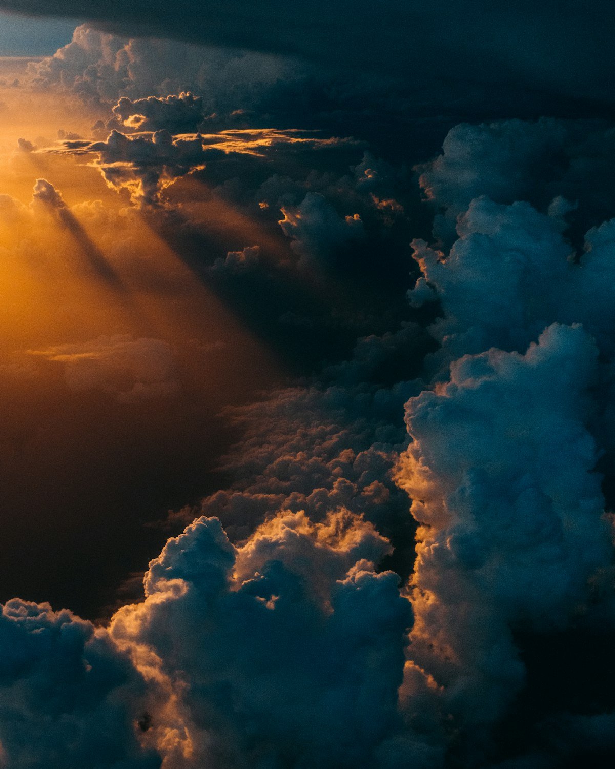 Storm clouds over landscape